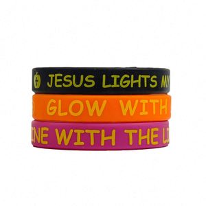 Bracelets en silicone aux thèmes religieux, colorés et inspirants, bracelets en caoutchouc chrétiens, cadeaux pour hommes et femmes - Product Image 6