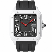 Montre à quartz pour homme en bio-céramique durable, avec bracelet en caoutchouc, étanche 3ATM, logo personnalisé disponible