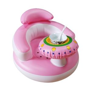 Pink Color Baby <b>Inflatable</b> <b>Sofa</b> with Built-in Tray Soft and Safe PVC <b>Inflatable</b> <b>Sofa</b> Chair for Kids - Product Image 4