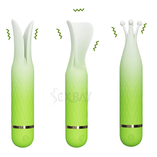 SEXBAY USA Spot Shipping Environmentally Friendly Silicone Double Head Vibrator Three Pieces of Stamen Set G-spot Vibration