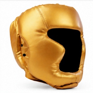 HAWK SPORTS INDUSTRIES Casque de boxe en PU doré avec masque de protection facial pour l'entraînement, le sparring, le MMA, le Muay Thai, le Taekwondo, unisexe, pour jeunes - Product Image 1