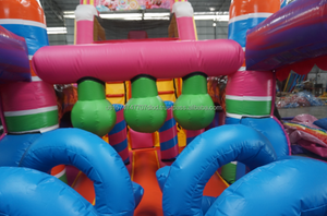 Cute Cane Candy Themed Inflatable Obstacle Course Slide Combo for Amusement Parks with Waterproof PVC Material - Product Image 6