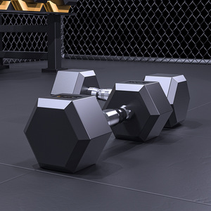 Ensemble d'haltères ronds enduits de caoutchouc noir d'équipement de <span class=keywords><strong>sport</strong></span> de forme physique de qualité supérieure - Product Image 3