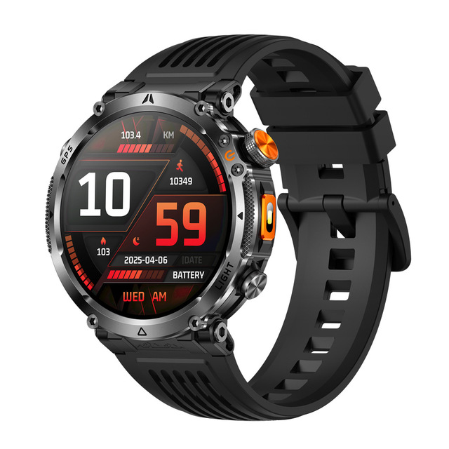 IPS Alloy Smartwatch Men Women Call Heart Rate Smart Fitness Watch Sleep Tracker GPS Compass for Flashlight Waterproof