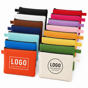 Customize Logo Embroidery Blank Canvas Makeup <b>Bags</b> Cosmetic <b>Bag</b> Custom Size Color Cotton Canvas Make Up <b>Bag</b> - Product Image 1