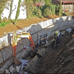 Panier <span class=keywords><strong>gabion</strong></span> hexagonal tissé enduit de PVC anti-corrosion pour projets de conservation de l'eau - Product Image 5
