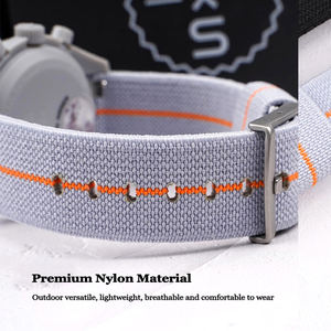 Bracelets de <span class=keywords><strong>montre</strong></span> de remplacement en toile de nylon élastique imperméable de 20mm avec <span class=keywords><strong>boucle</strong></span> en acier pour bracelets de <span class=keywords><strong>montre</strong></span> Omega <span class=keywords><strong>Swatch</strong></span> Moonwsatch - Product Image 5