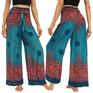 Pantalons palazzo pour femmes, pantalons thaïlandais, pantalons de yoga à jambes larges, vêtements bohèmes, pantalons boho - Product Image 2