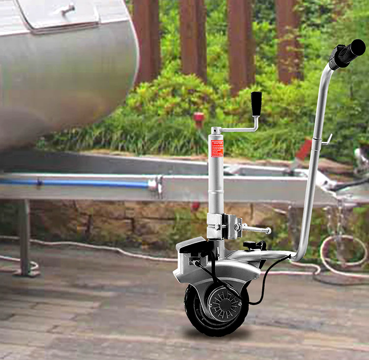 Roue Jockey Motorisée 350W 12V – Déménageur électrique Pour Remorque Jusqu'à 2270 Kg, Vitesse 6-7 M/min