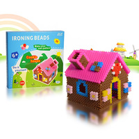 Kit de Perles à Repasser 3D Animaux Maisonnettes DIY – Perles Colorées à Coller au Fer – Jouet Éducatif et Artisanat pour Enfants