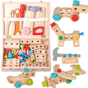 Juego de Herramientas de Simulación de Madera para Reparaciones, Juguete Educativo para Niños y Niñas de 4 a 6 Años, Pequeño <span class=keywords><strong>Carpintero</strong></span> en Práctica - Product Image 4