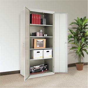 Armario de Almacenamiento Alera de 78 Pulgadas de Alto, Resistente, Soldado, Color Gris Claro, 36 x 24 Pulgadas, Ensamblado con Cuatro Estantes Ajustables (ALECM7824LG) - Product Image 4