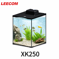 Kit d’aquarium en verre LEECOM, vente en gros direct usine, avec accessoires, éclairage LED et filtration inclus