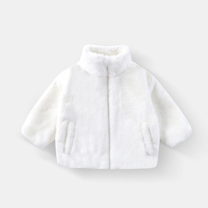 Cappotto Minimalista in Ecopelliccia per Bambini con Chiusura a Cerniera Lavorazione Personalizzabile Secondo Disegno Campione - Product Image 2