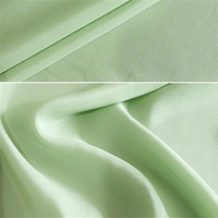 100% Sutra Murbei Sutra Alami Organik Kain Crepe De Chine CDC Hijau Gelap Warna Solid untuk Pria Kemeja Kostum Pakaian