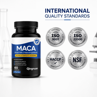 Capsules de racine de maca, complément alimentaire à base de plantes, poudre de racine de maca, soutien énergétique et vitalité, marque privée OEM ODM