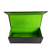 Scatola Magnetica Pieghevole Nera di Lusso Personalizzata, Confezione Regalo Rigida Pieghevole Premium con Logo, Direttamente dalla Fabbrica, Spugna Opaca Portatile