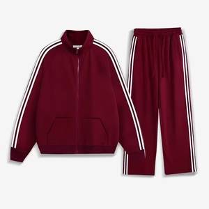 Conjunto de ropa deportiva de dos piezas de marca de moda para hombre, Sudadera con capucha y pantalones de pierna con logotipo transpirable de manga larga - Product Image 2