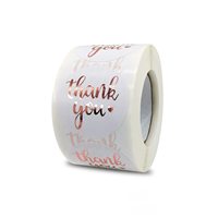 Étiquettes auto-adhésives Rouleau d'autocollant imperméable rond en vinyle Etiquette d'emballage avec logo d'impression personnalisé