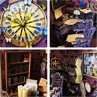 Hamaileon – Kit de bricolage pour niche à livres DIY, thème studio de détectives, artisanat esthétique en bois fait main, kits de maisons miniatures pour adultes – Vente en gros