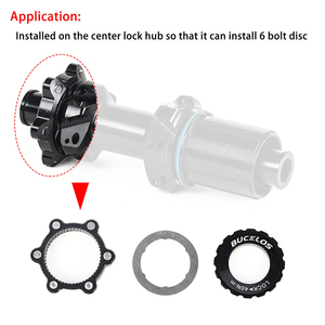 Rockrocklos — adaptateur de verrouillage central de vélo à 6 trous, Conversion du moyeu de bicyclette tout terrain, Rotor de <span class=keywords><strong>frein</strong></span> à <span class=keywords><strong>disque</strong></span> - Product Image 5