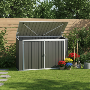 Abri <span class=keywords><strong>de</strong></span> jardin en métal étanche EST15586-H140 pour outils et <span class=keywords><strong>rangement</strong></span> extérieur - Product Image 3