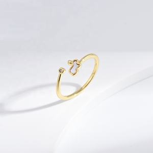 Anillo coreano único de plata de ley 925 con forma de corazón, joyería fina para mujer, chapado en oro de 18k, anillos apilables con piedras preciosas, precio de fábrica. - Product Image 2