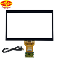 Panel de pantalla táctil capacitivo Industrial, Kit de superposición de 7, 8, 10,1, 12, 13,3, 14 pulgadas