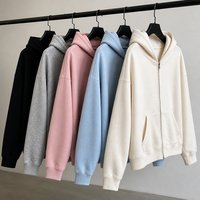 Sweat-shirt à capuche surdimensionné de qualité supérieure, fermeture éclair intégrale, coton et polyester, unisexe, pour homme, style streetwear décontracté, à porter au quotidien