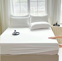 Drap-housse en fibre de bambou, housse de lit respirante et douce, protège-matelas antidérapant à poches profondes pour la chambre à coucher