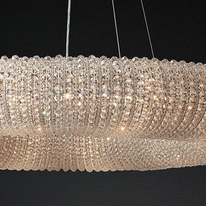 Lustre américain en cristal personnalisé Rond Vintage Minimaliste Suspension Creative Grand Lustre de luxe Salle à manger Hôtel - Product Image 3