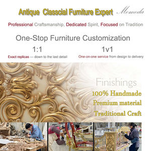 Wohnzimmer-Sofa Massivholz Geschnitztes Sofa-Set Retro Königliches Europäisches Leder-Wohnzimmer Villa-Sofa Kombinations-Couch-Set - Product Image 5