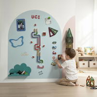 Autocollants muraux magnétiques amovibles et réutilisables personnalisés OEM pour chambre d'enfant |   Autocollants muraux interactifs éducatifs pour l'apprentissage précoce