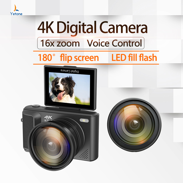 Professional OEM Brand 1500mAh Digital Camera 16X Zoom 128Gb Retro 2.8In 1080p 4K White Black Factory Direct ODM Wholesale DSLR