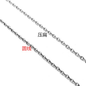 Anno Jewelry Stainless Steel Round Wire <b>Cross</b> <b>Chain</b> Small O-<b>Chain</b> Sweater Clavicle <b>Chain</b> Unisex Fashion Accessory - Product Image 3