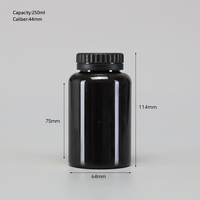 Bouteilles d'emballage pour pilules personnalisées avec logo, 225 ml, 250 ml, 300 ml, 400 ml, en plastique, pour médicaments, vitamines, capsules, comprimés
