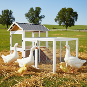 D0100H5R8RJ Jaula de Madera para Pollos y Patos de 77 Pulgadas, Caja de Nido Impermeable para Exteriores, Jaula Ecológica para Pájaros y Conejos - Product Image 2
