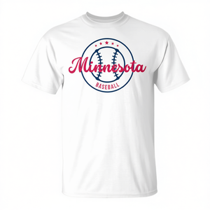 T-shirt de baseball Minnesota blanc pour homme, chemise promotionnelle - Product Image 2
