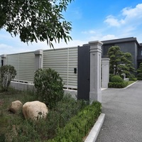 Stores à lamelles en alliage d'aluminium pour extérieur, réglables, installation facile, étanches, durables, haute qualité, fixation murale, usage commercial