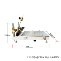 Impresora de plantilla manual de alta precisión Shengdian SMT, máquina de impresión de PCB plana pequeña de 220V para placas de circuito PCB