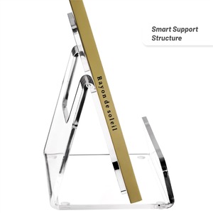 XYBP Acrylic <b>Book</b> <b>Display</b> Stand A5A4 Transparent Desktop Magazine Organizer - Product Image 2