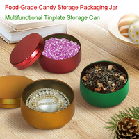 Petites boîtes de rangement en métal pour bonbons, emballages personnalisés en métal aquarelle pour bonbons, biscuits, gâteaux, emballages alimentaires pour thé matcha