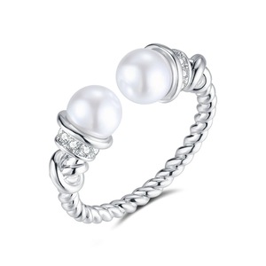 Anillo de Plata de Ley S925 con Diseño de Espiral Antigua y Perla, Ajustable, con Perla Shijia para Mayor Comodidad - Product Image 5