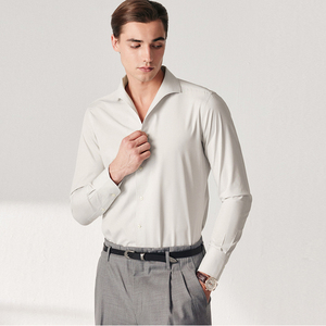 Camicia Elegante da Uomo di Alta Gamma con Colletto Unico, Stile Italiano, a Maniche Lunghe, Traspirante, Antipiega, Tinta in Capo, per Banchetti e Matrimoni - Product Image 3