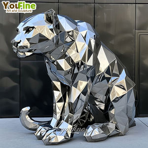 Nuove Statue di Animali in Acciaio Inossidabile, Decorazione per la Casa, Scultura di <span class=keywords><strong>Pantera</strong></span> <span class=keywords><strong>Nera</strong></span> in Vendita - Product Image 4