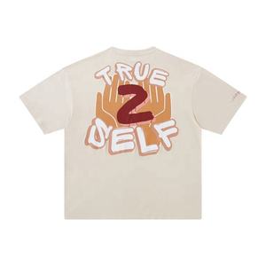 Camisetas personalizadas con hombros caídos, Camiseta de algodón de 300Gsm, camisetas extragrandes de peso pesado con logotipo personalizado impreso para hombres - Product Image 3