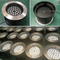 Vente en gros de lampes halogènes étanches IP67 24W, éclairage encastré, acier inoxydable 304, haute rigidité, rotatif, télécommande, détecteur de mouvement