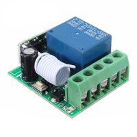 433MHz 315MHz Module de commutation de relais sans fil Carte de commande DC12V 1 canal RF Commutateur de télécommande Module récepteur hétérodyne