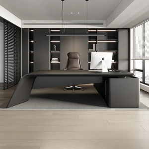 High-end Modern Executive <strong>Desk</strong> Luxury Office Furniture L-Shaped Boss Table CEO <strong>Desk</strong> with Integrated Side Cabinet - Product Image 1