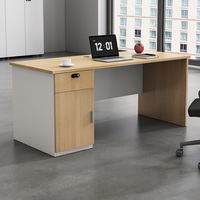 Ensemble de bureau et chaise de bureau individuels modulaires modernes avec panneau de tiroir verrouillable